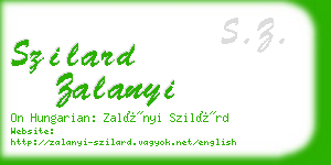 szilard zalanyi business card